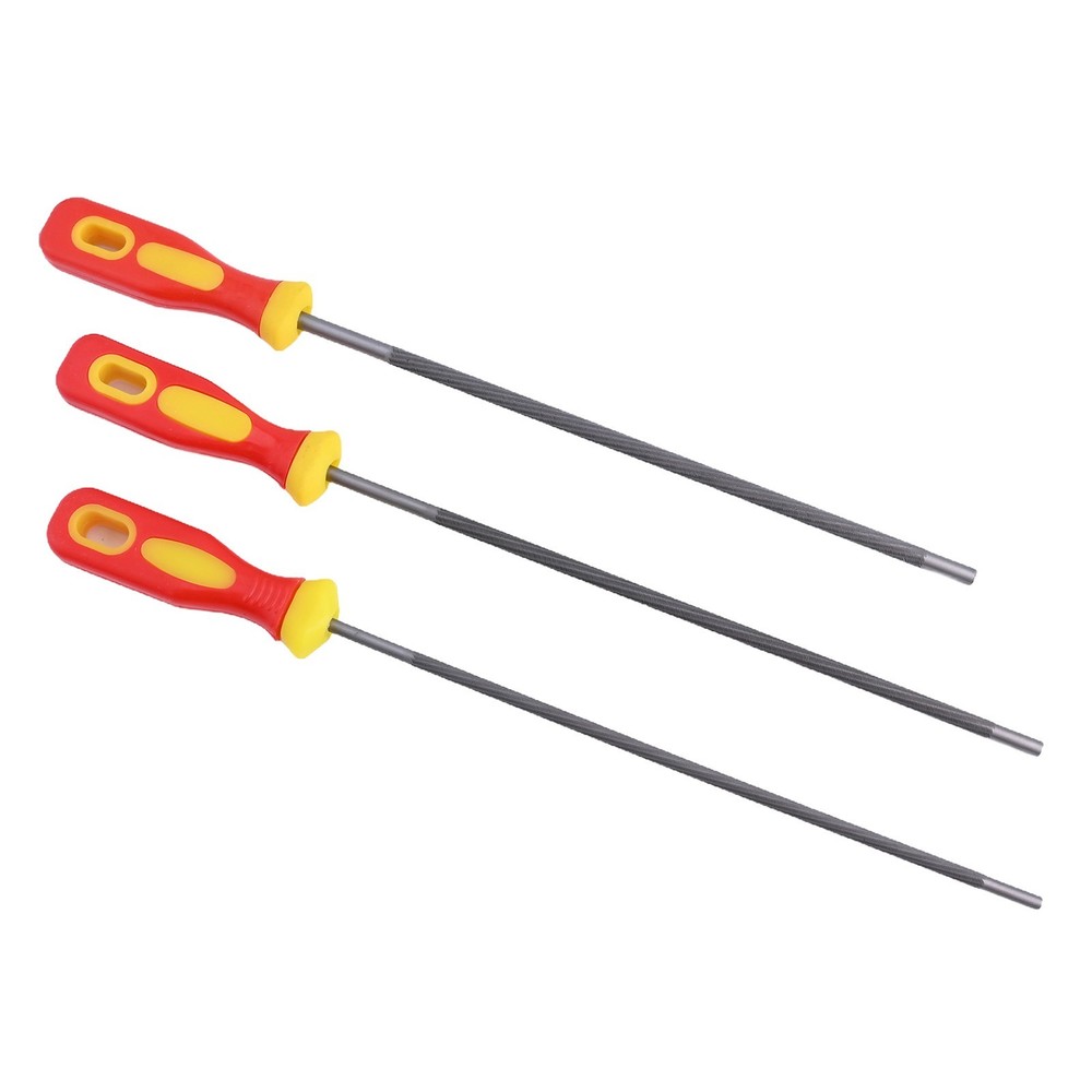 Precision Sharpening Chain Files 3pcs Round Files for Woodwork Chainsaw