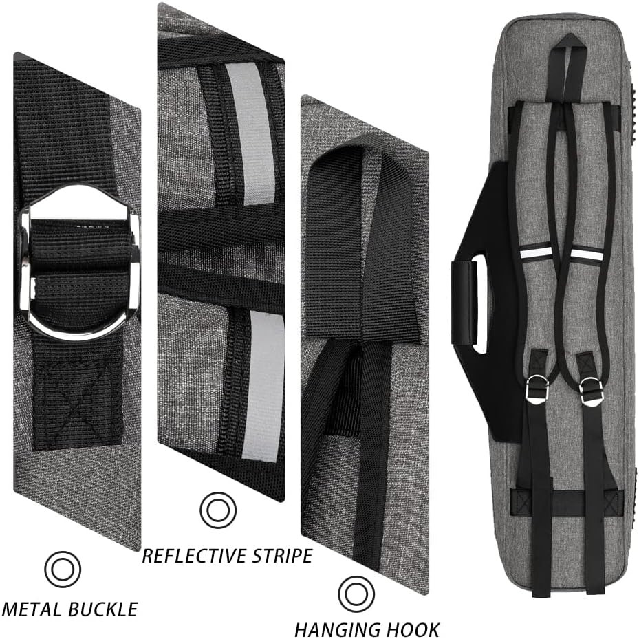 Pool Cue Case 4X4 with Backpack Straps Carrying Case for 4 Pool Cues