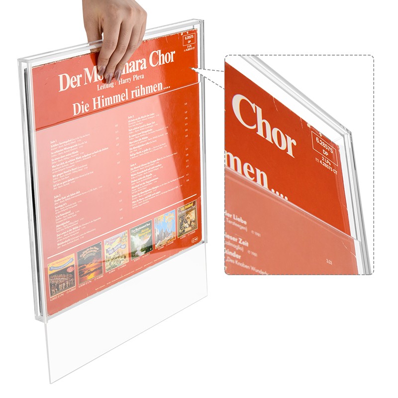 US- Acrylic Clear Vinyl Record CD Display Case Dust Protective Cover Collection