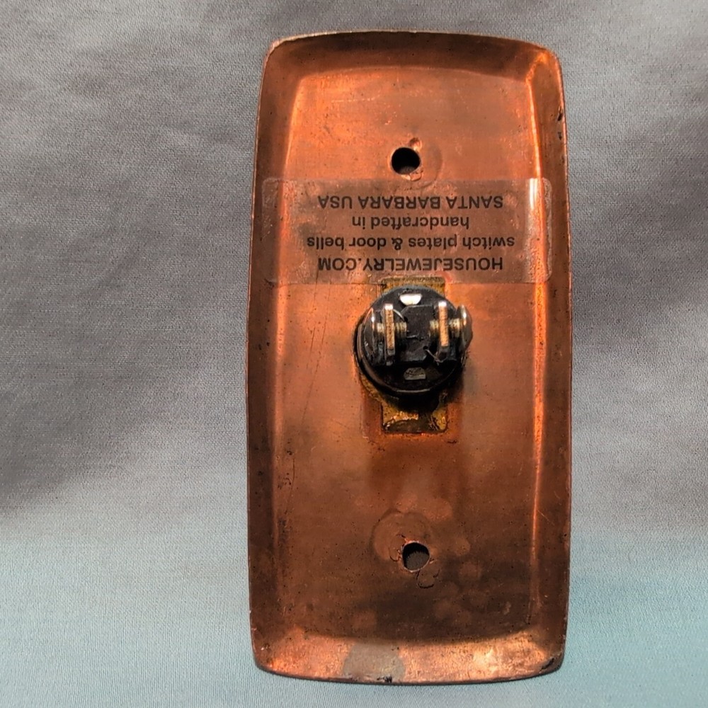 Copper & Brass Heart Handcrafted Door Bell W/ Bakelite Push Button