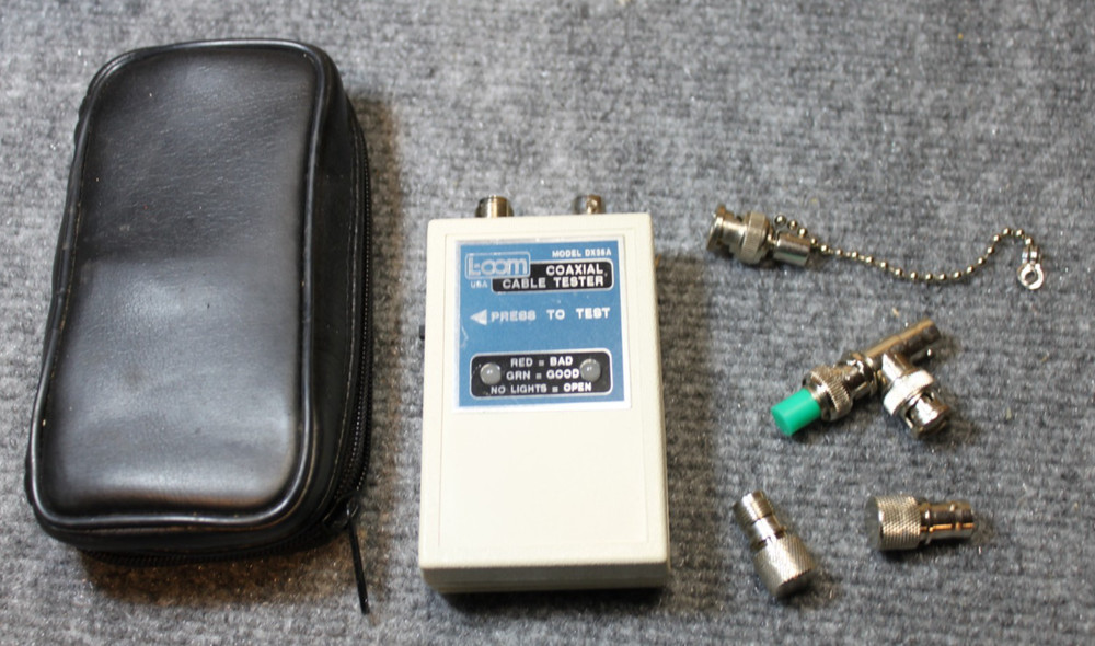 L-Com DX35A Coaxial Cable Tester Kit Zip Case WORKING