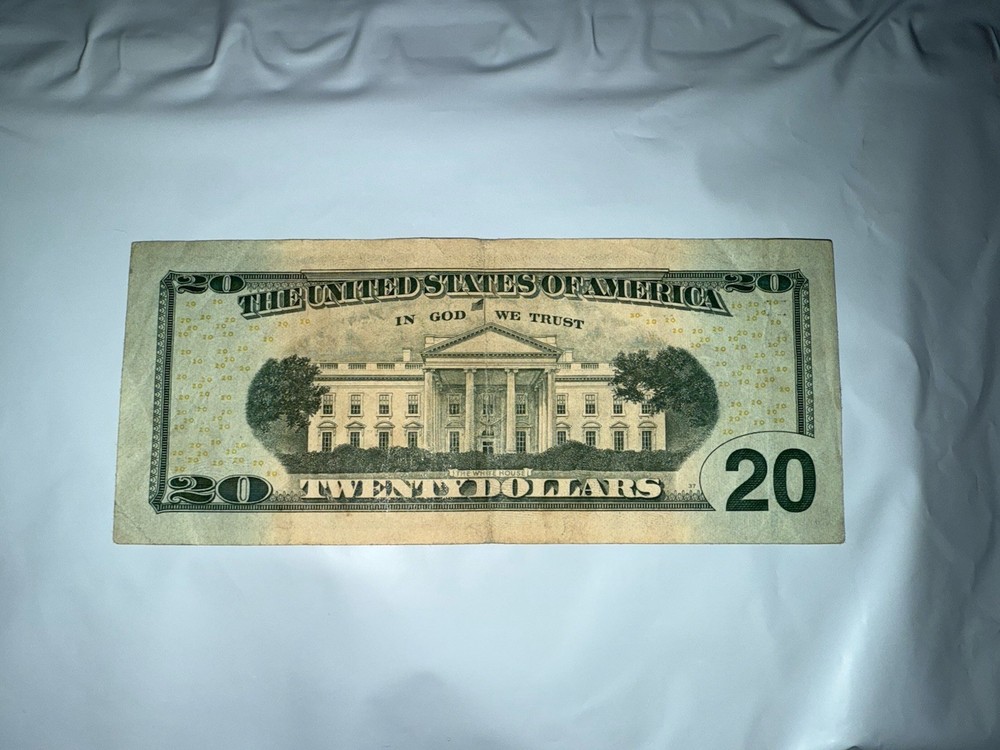 $20 Dollar Bill Misaligned Serial Numbers Unique Printing Error!