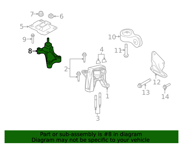 Genuine Ford Automatic Transmission Mount Bracket 6S4Z-7M125-BB