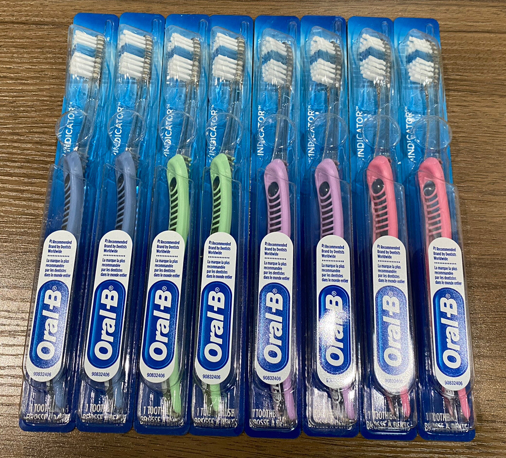 6 Pack Oral-B Indicator 35sft Soft Adult Manual Toothbrushes Multicolor