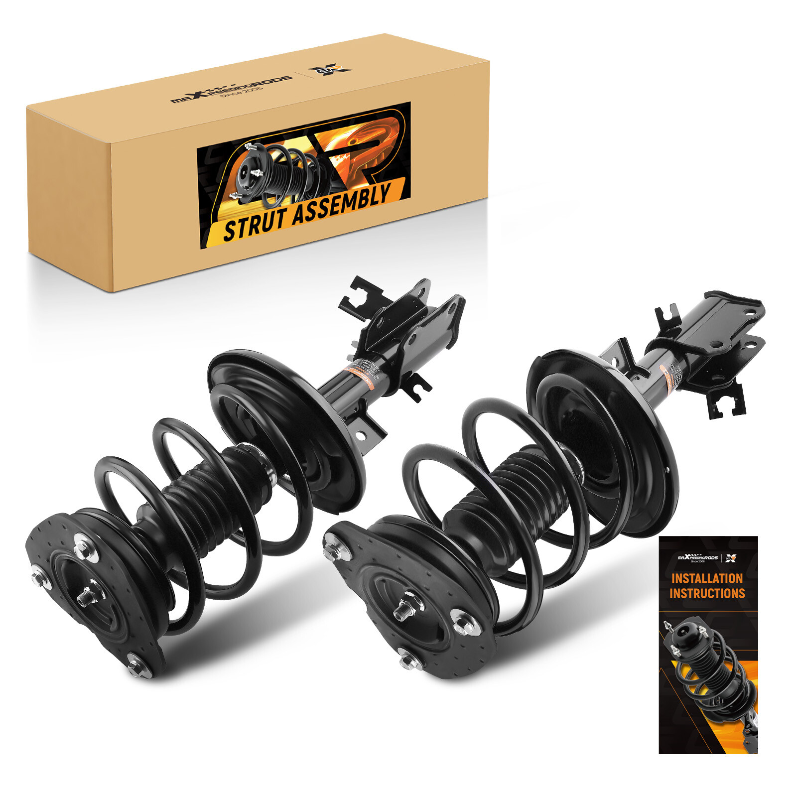 Front Struts + Control Arm + Sway Bar + Tie Rods for 2009-2012 Nissan Maxima