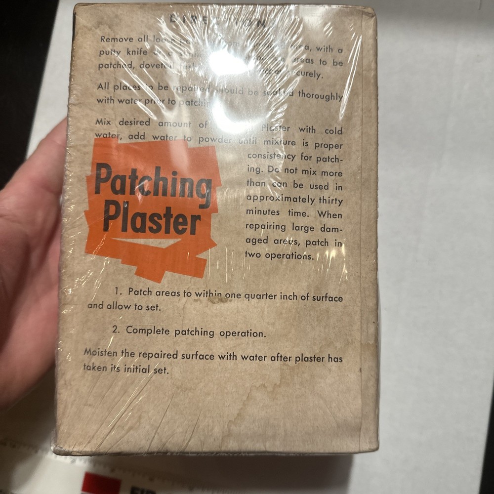 Vintage Bondex Patching Plaster, Home and Hobby Plaster, Patching CE