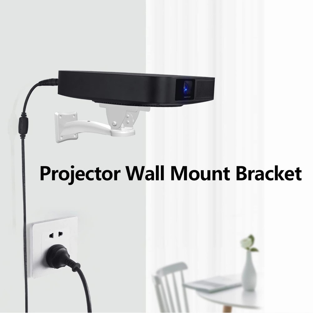 Mini Projector Wall Mount Bracket, Universal 360° Rotation, 7.8in Adjustable ...