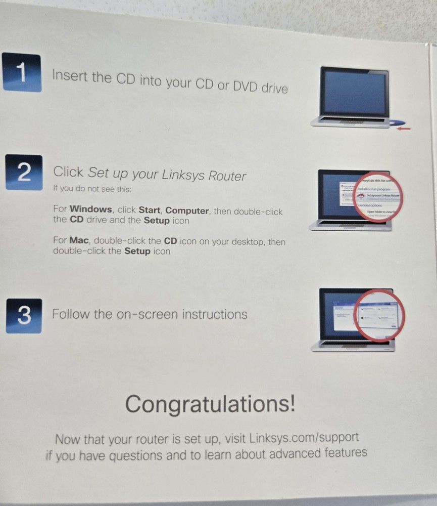 Linksys E1200 Setup CD Software & Resources For Cisco Wireless Router