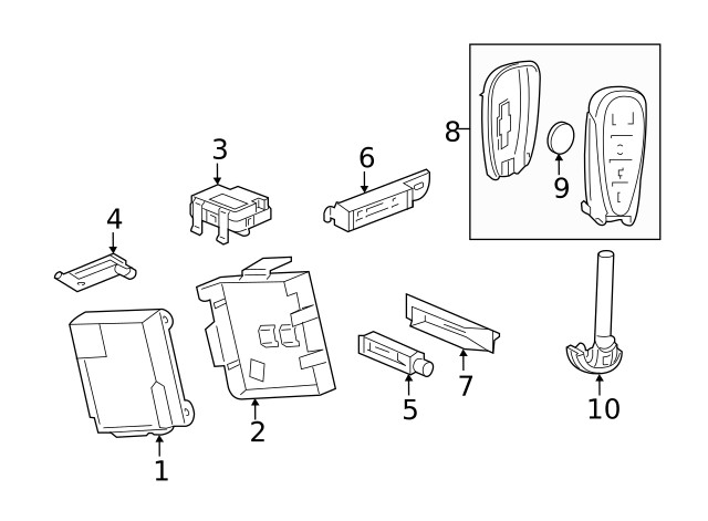Genuine GM Transmitter 13547792