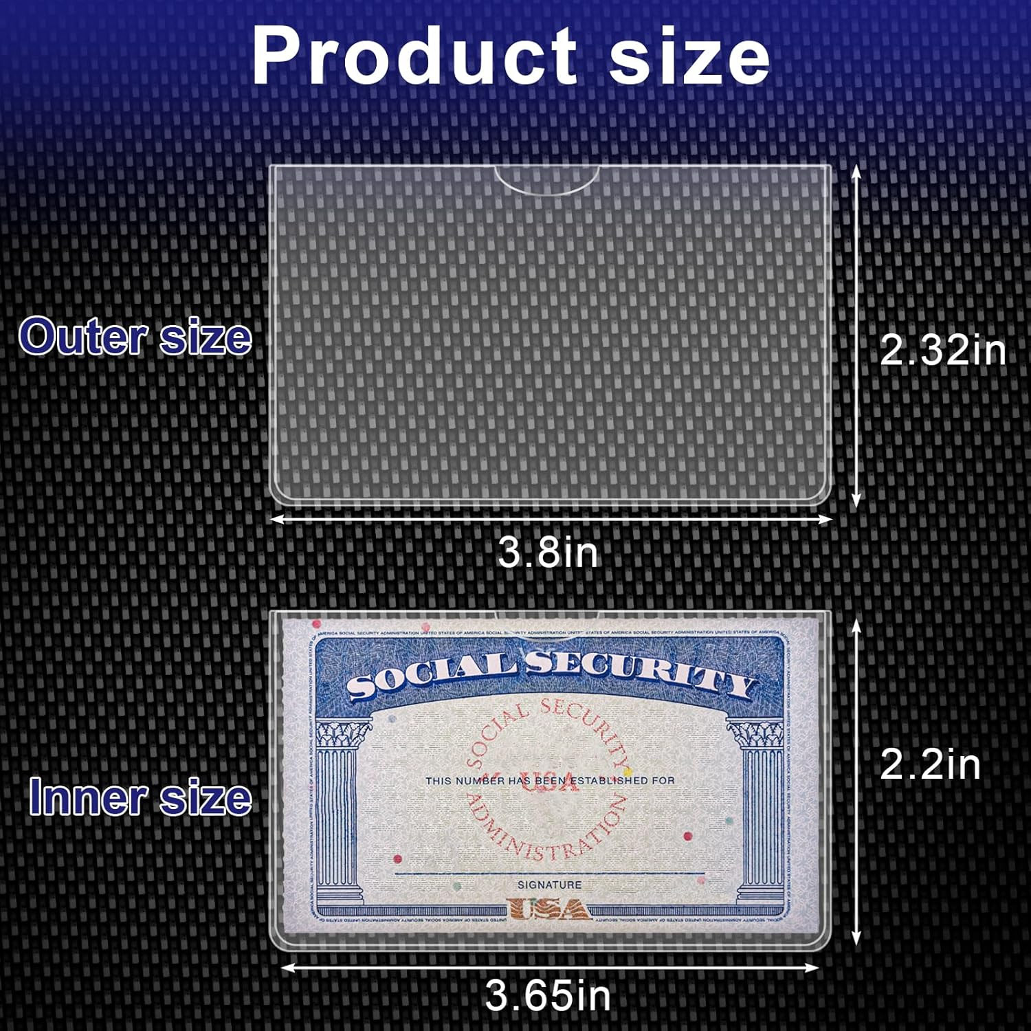 10 Pack Social Security Card Protector Medicare New Credit Card Holder,24 Mil So