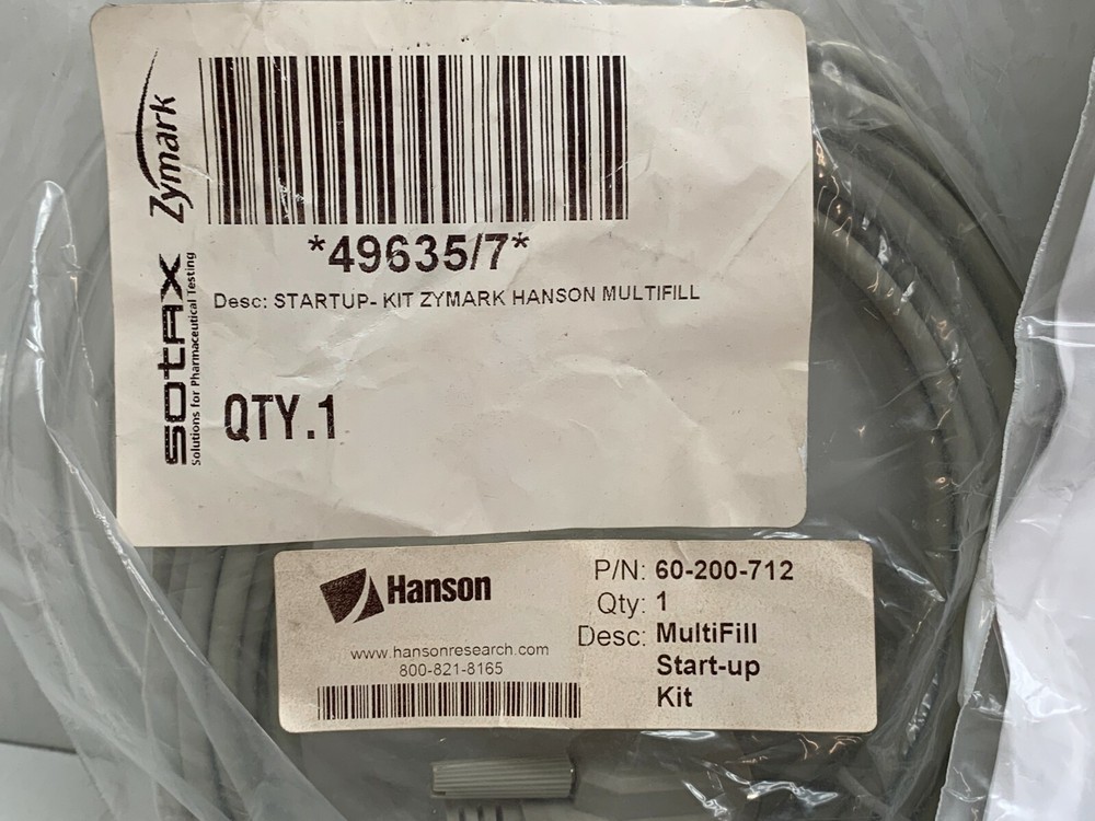 Zymark Hanson MultiFill Sample Collection Module Startup Kit & Manual Guide