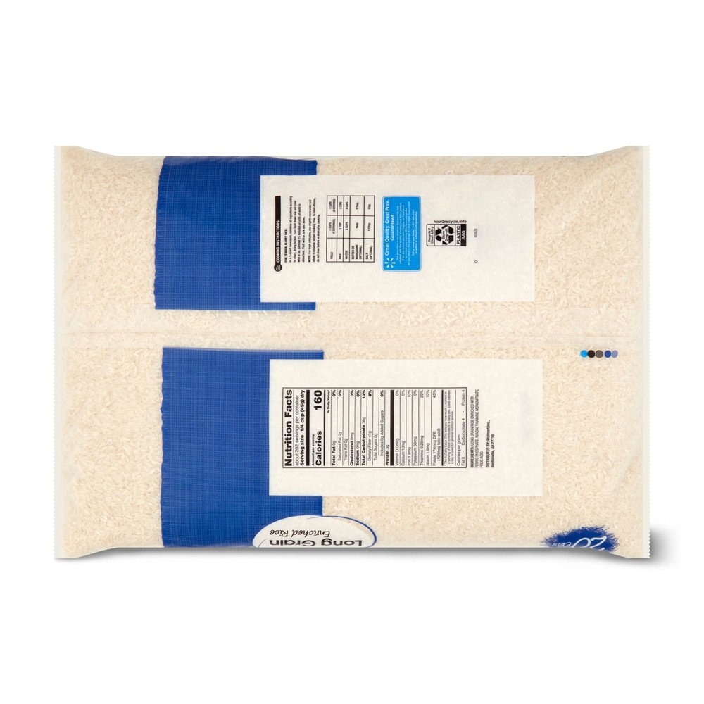 Great Value Long Grain Enriched Rice, 20 lb