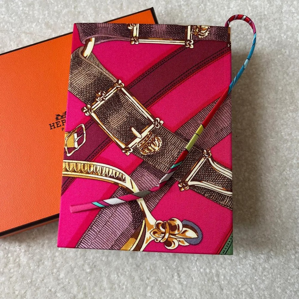 HERMES Notebook stationery Silk Note Pink NEW