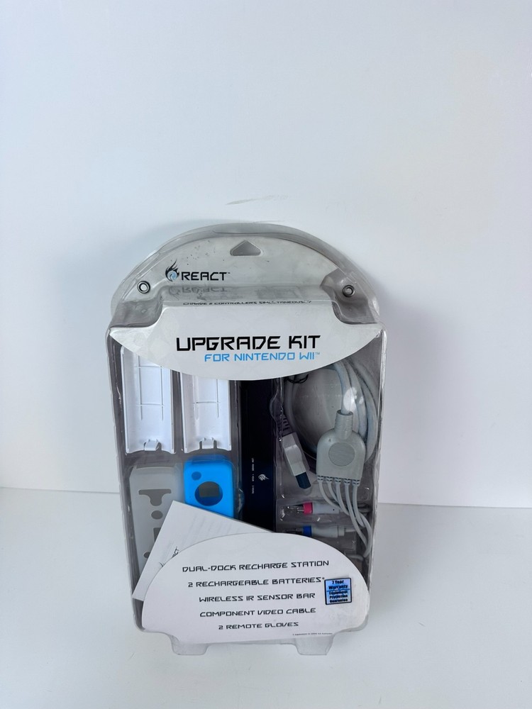 React Upgrade Kit Nintendo Wii Wireless Sensor Bar Component Cable Batteries Set