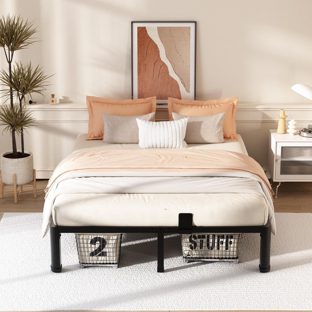 FUIOBYVV 12 Inch Full Metal Platform Bed Frame