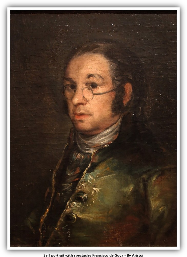 Self portrait with spectacles Francisco de Goya