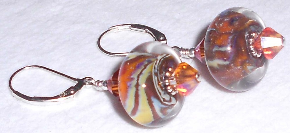 *CHARISMA* Earrings Artisan Lampwork Crystal