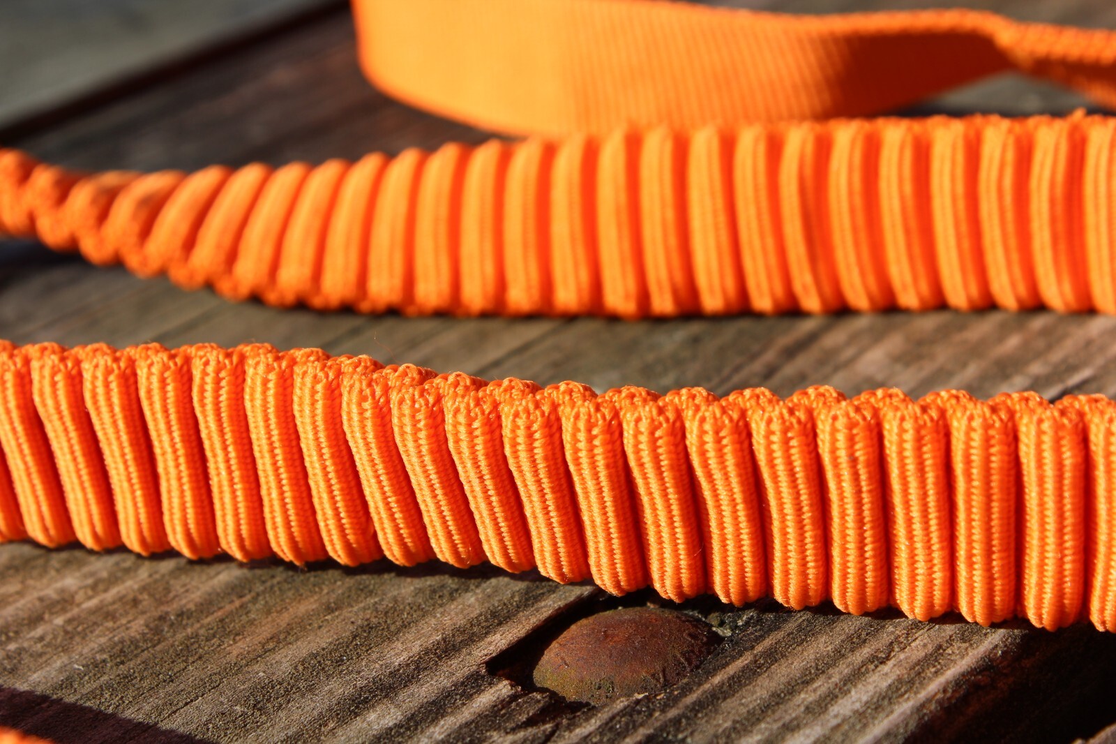 Hands Free Running Walking Dog Leash/Lead Bungee Orange Stretch