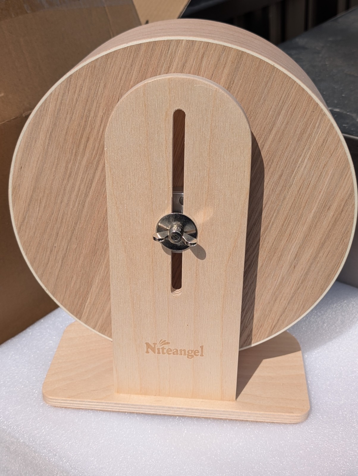 NEW Niteangel Wooden Hamster Silent Exercise Wheel Wood R1