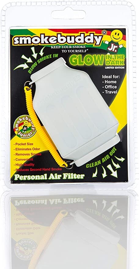 😎SMOKE BUDDY JUNIOR GLOW IN THE DARK ✨ PERSONAL AIR FILTER💕POCKET SIZE👜