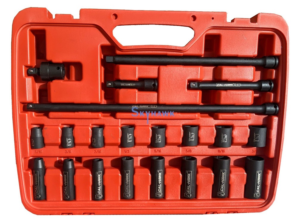 80pc 3/8"Dr. 6POINT Metric Deep Impact Socket CRV/CR-MO Set
