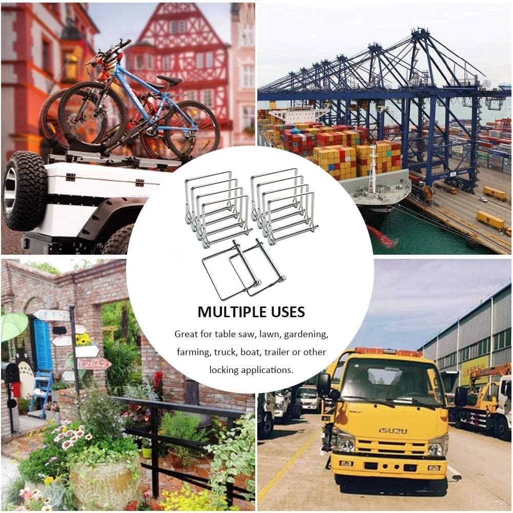 10 PCS Square Pto Pin Shaft Locking Pin 1/4 pin Hitch pin Wire Lock Pin Safet...