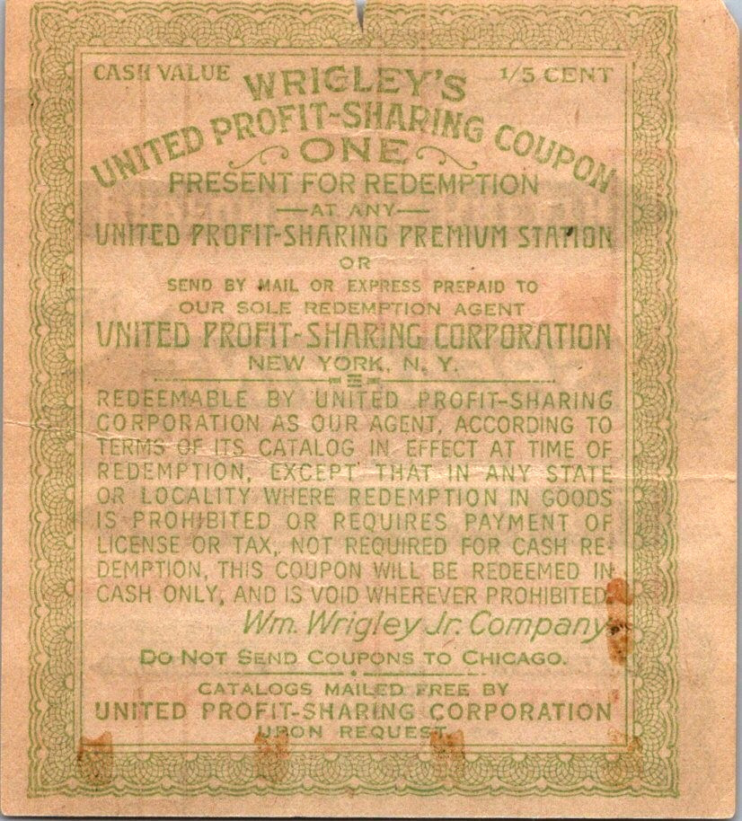 Vintage Wrigley's Doublemint Gum Wrapper Advertisement Rare*