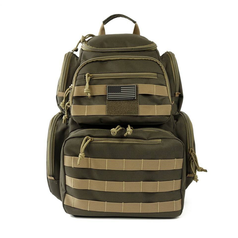 18" Heavy Duty Range, Shooting, Gear Multi-Functional w/ Pouches Backpack