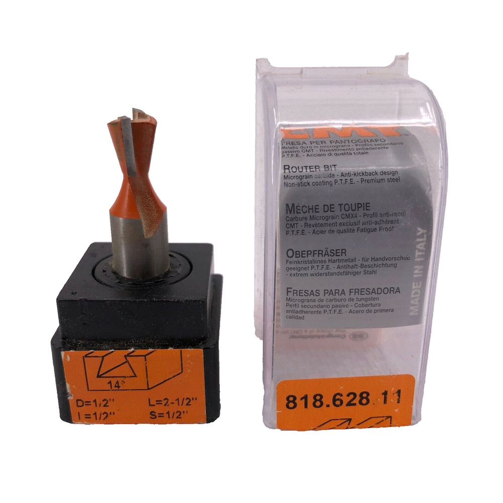 CMT Orange Tools Dovetail Bit 818.628 11 EUC