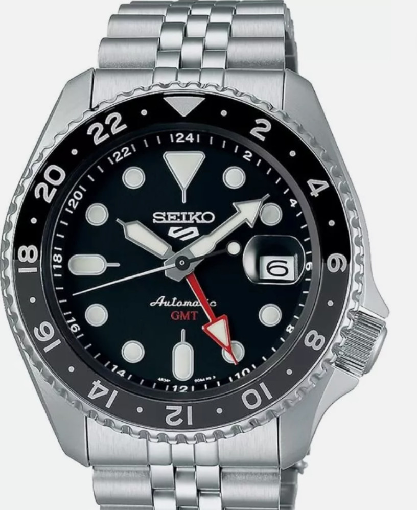 Seiko 5 Five Sports SSK001 SKX GMT Automatic Watch 100m Black Dial SSK001K1