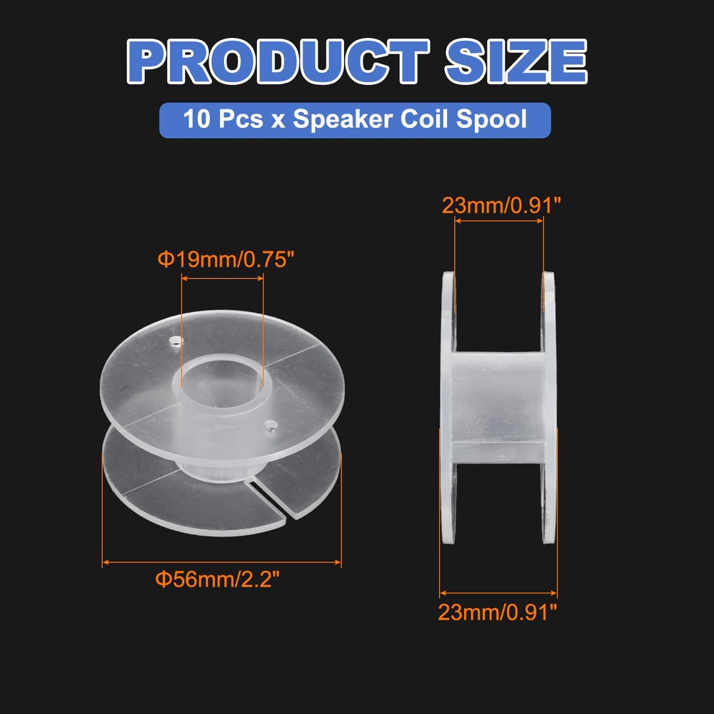 10pcs Speaker Crossover Bobbin Spools Coil, 56x23mm ABS Empty Spools