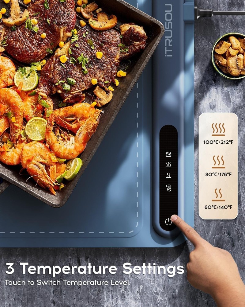 Versatile Large Silicone Electric Warming Tray – Whole-Surface Heating Ahead!