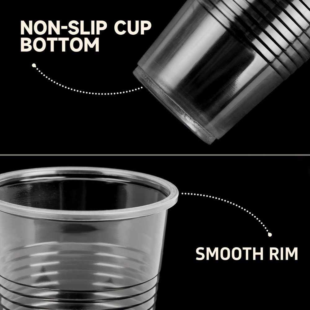 Clear Plastic Cups 9 oz 80 Pack Disposable Drinking Water Cups for Cold