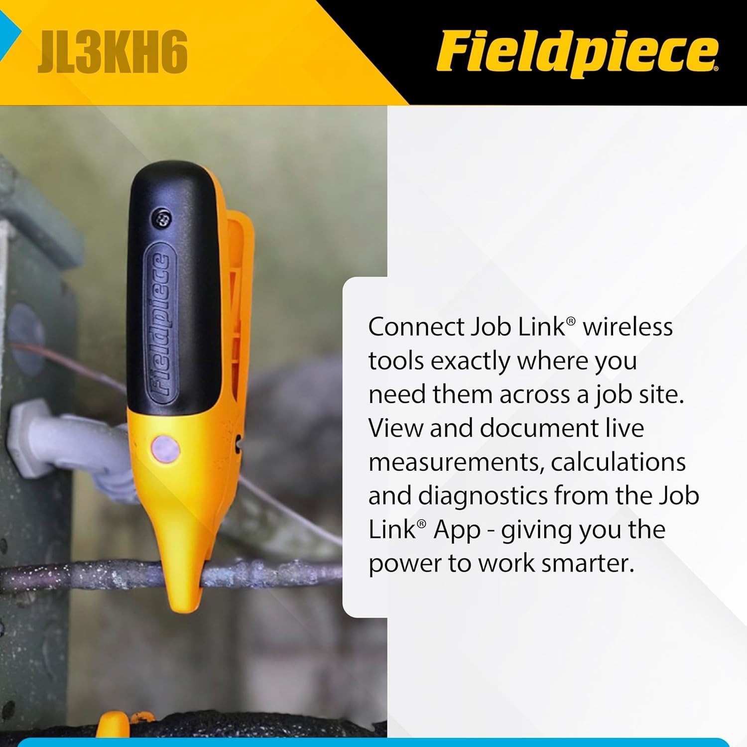 Fieldpiece JL3KH6 Job Link Wireless HVAC Test Kit Probes Clamps Psychrometers!