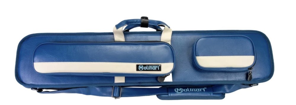 MOLINARI CUE CASE 3x6 SOFT * BLUE / BEIGE