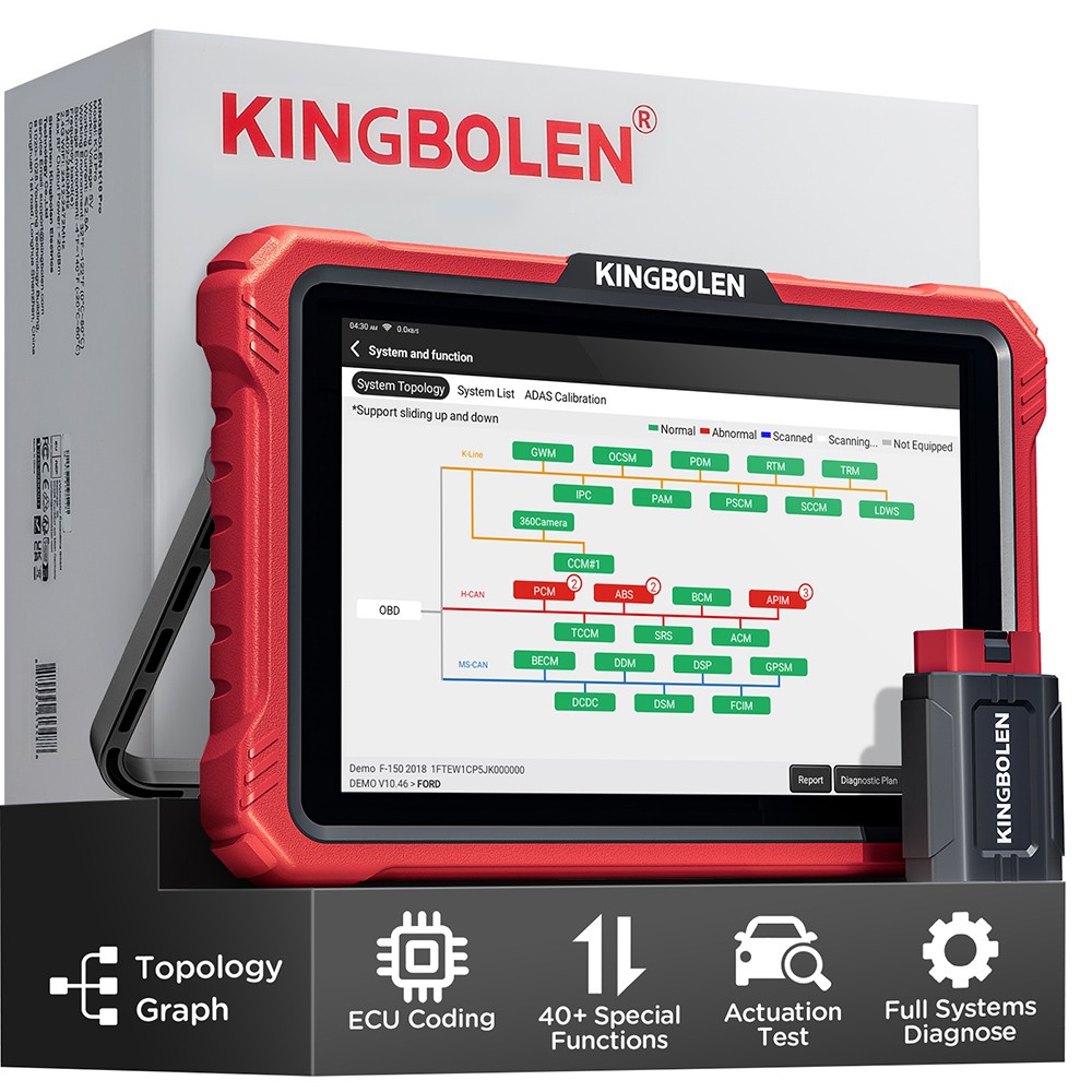 2025 KINGBOLEN K10 PRO PLUS OBD2 Car Diagnostic Tool Scanner Key ECU Coding TPMS