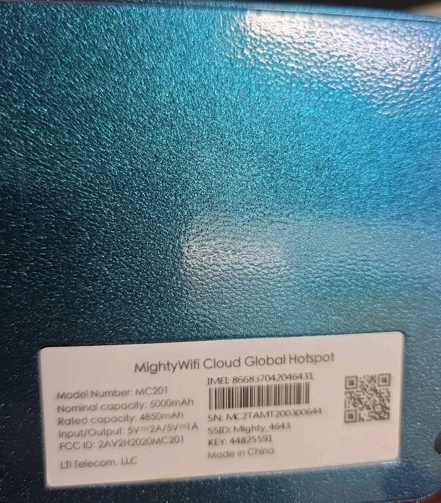 Mighty Wifi Cloud Global Hotspot #MC201