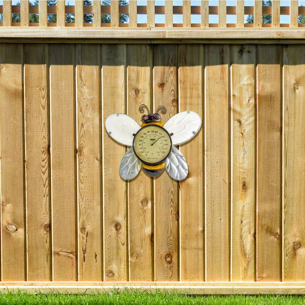 Bee Analog Outdoor Wall Thermometer