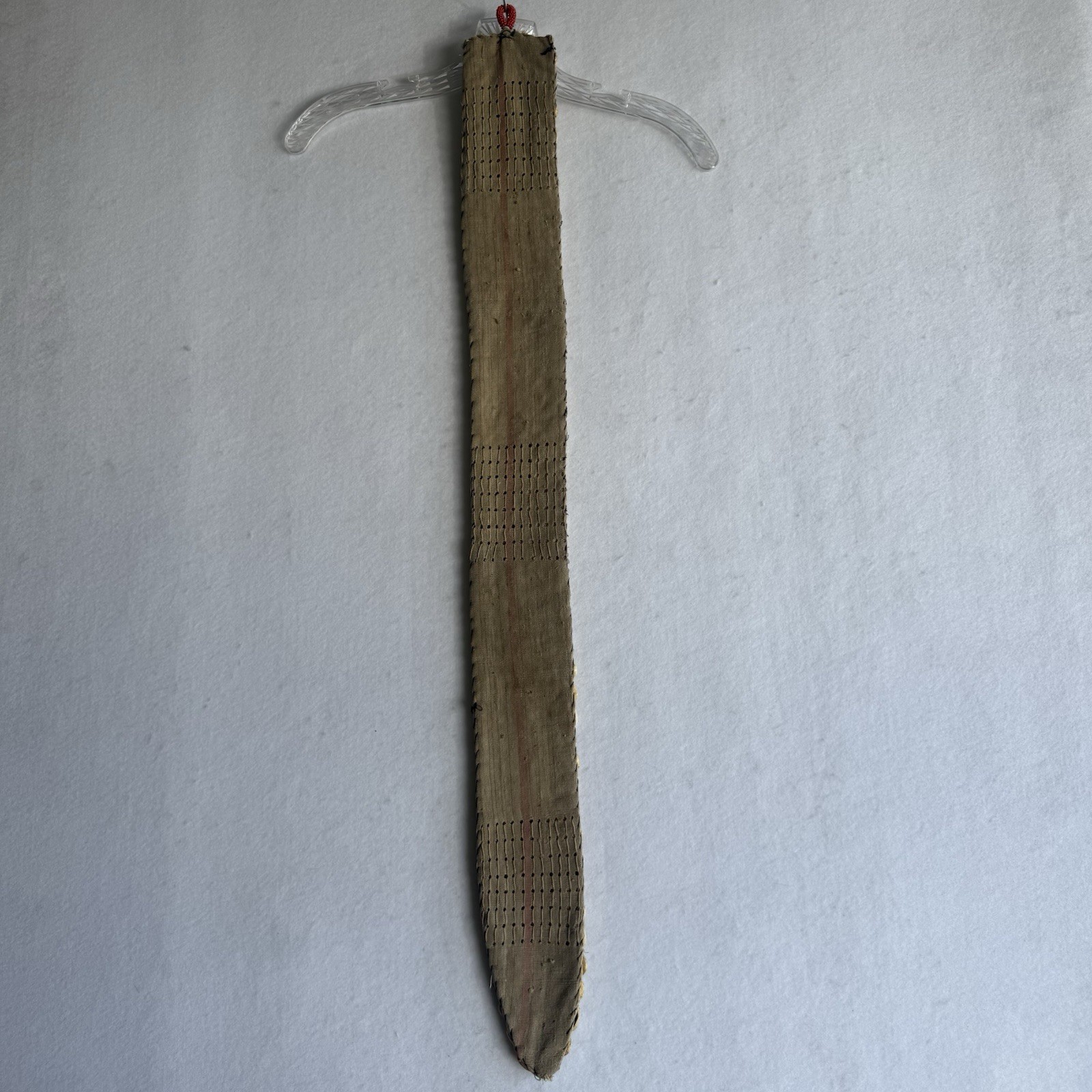 Vintage Yoruba Beaded African Art Wall Hanging Belt Sash For Panel Shell Border