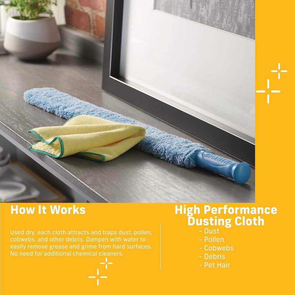 High Performance Dusting Cloth - Microfiber Dusters for Cleaning, Supplies fo...