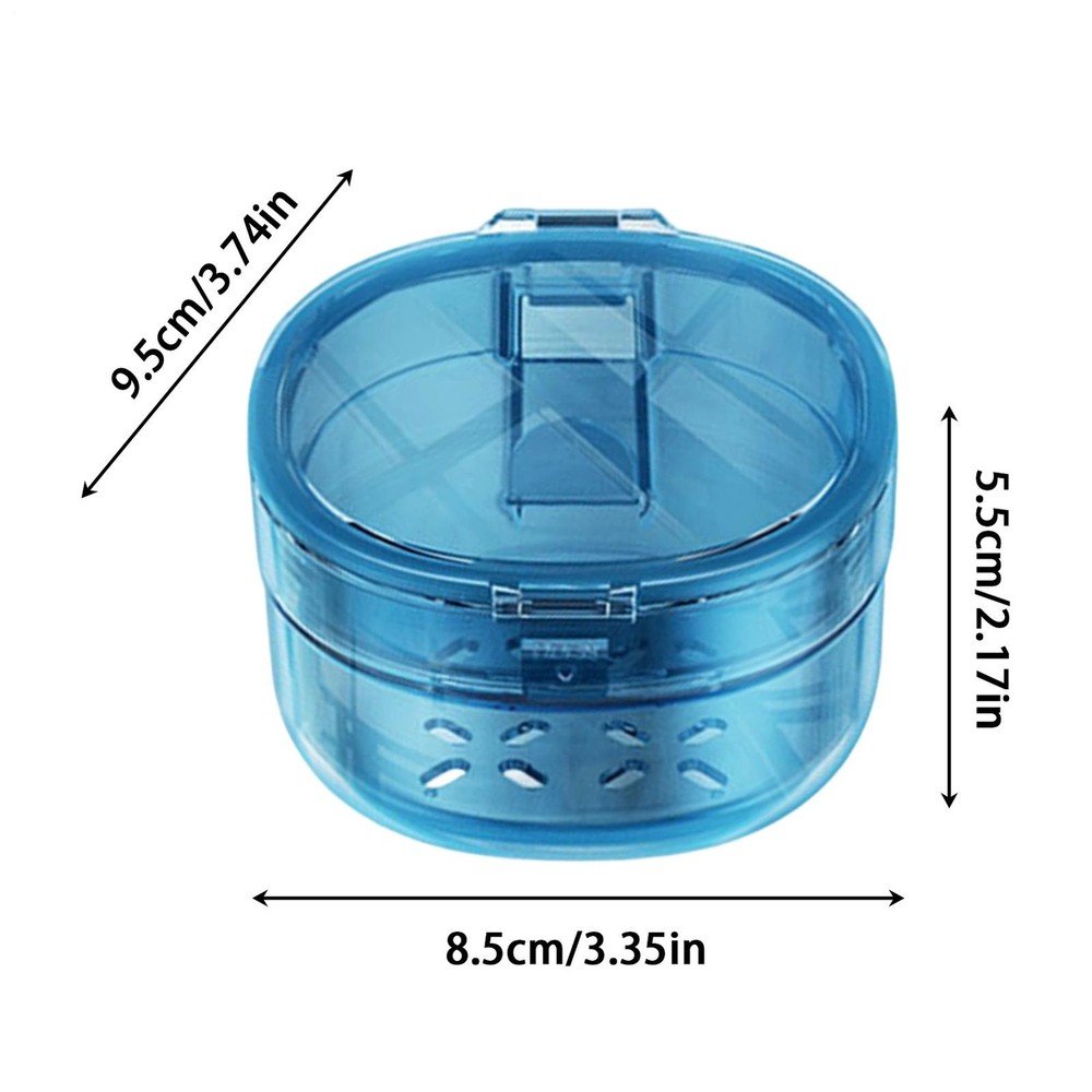 Denture Bath Case Portable Slim Leak Proof Soaking Container Tooth Box