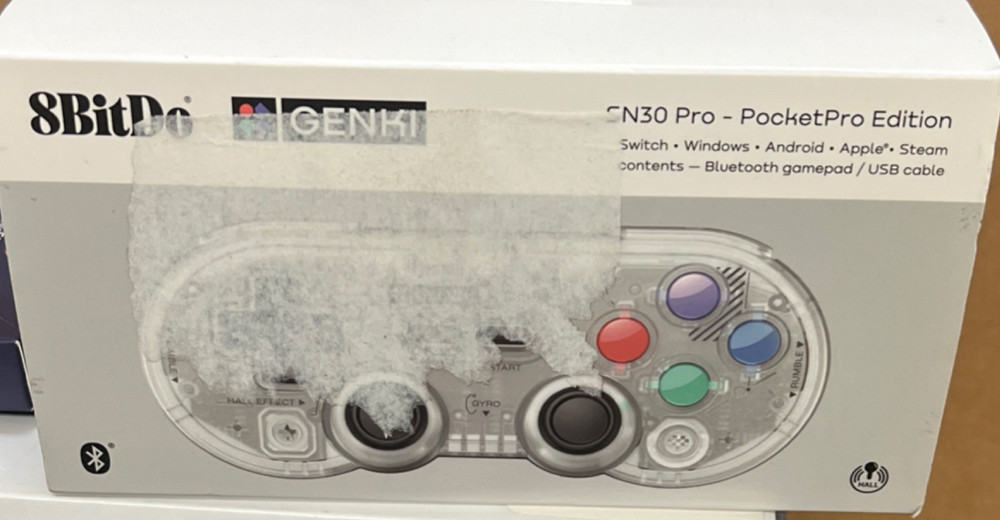 8BitDo SN30 Pro PocketPro Bluetooth Controller Hall Effect Gyro Clear Switch