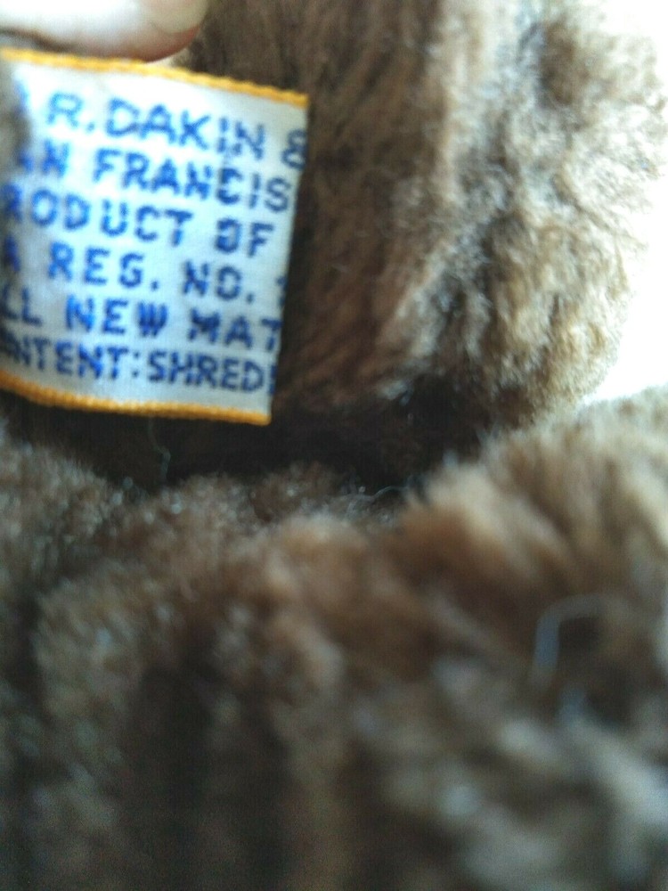 Plush Dakin Monkey Hook & Loop Hands 10 1/2" From 1975