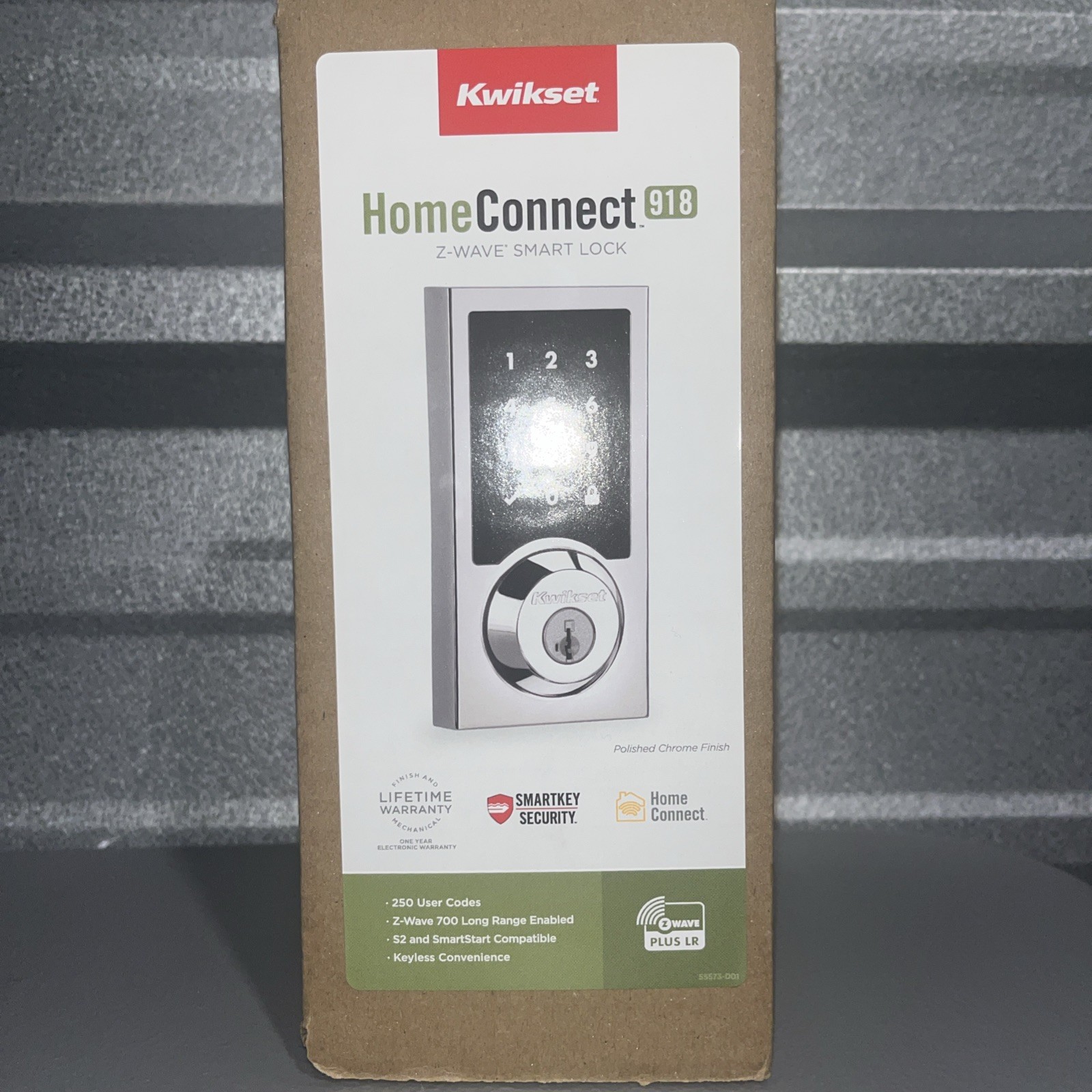 Kwikset 918CNTZW700-S Home Connect Contemporary Keyless Entry - Chrome