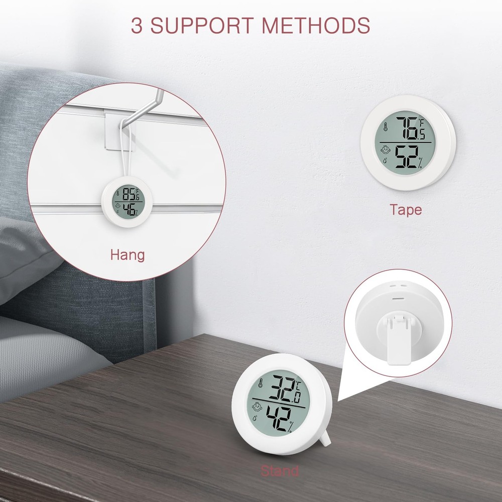 LOFICOPER Mini Digital Thermometer Hygrometer, Wireless Temperature and...