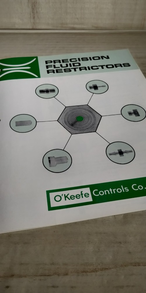 1990 O'Keefe Controls Co. PRECISION FLUID RESTRICTORS Catalog C3