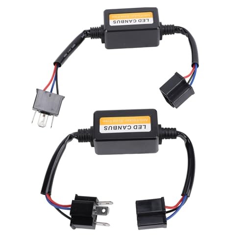 2pcs H4 LED CANbus Decoder DC 9 to 16V Plug and Play Anti Flickering LED