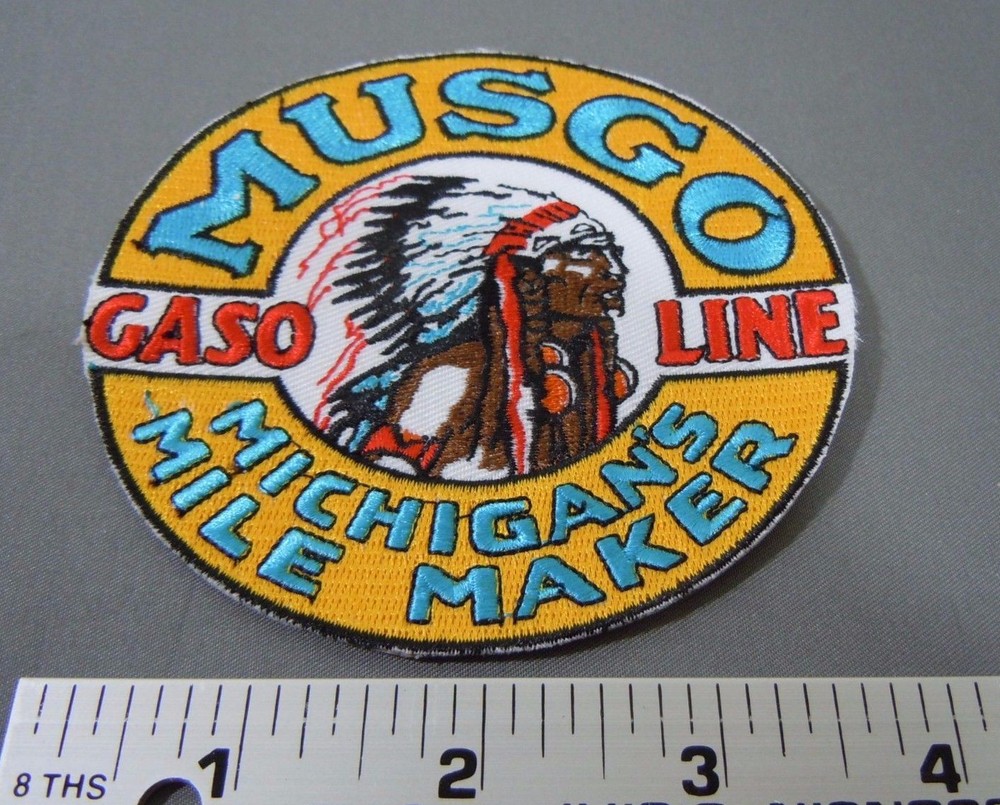 MUSGO Gasoline Embroidered Iron On Uniform-Jacket Patch 4"