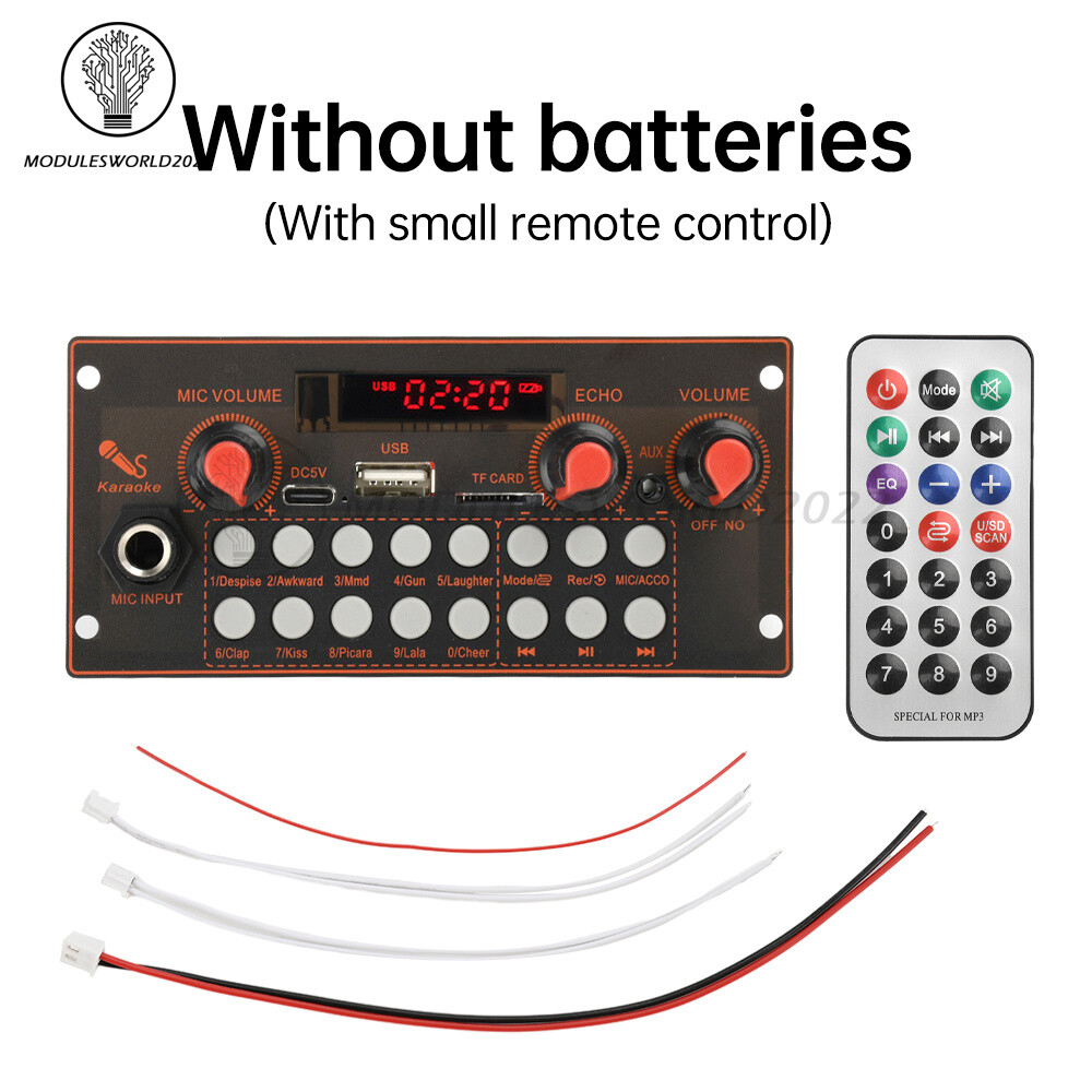 Bluetooth 5.3 MP3 Decoder Board 2*10W Amplifier Audio Player Car FM Radio Module