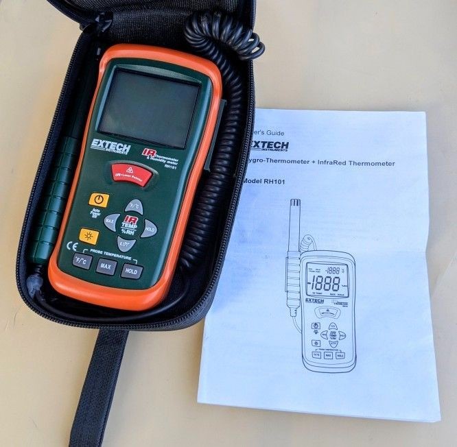 Infrared-Thermometer / Hydro- Thermometer by EXTECH Instruments - Model RH101